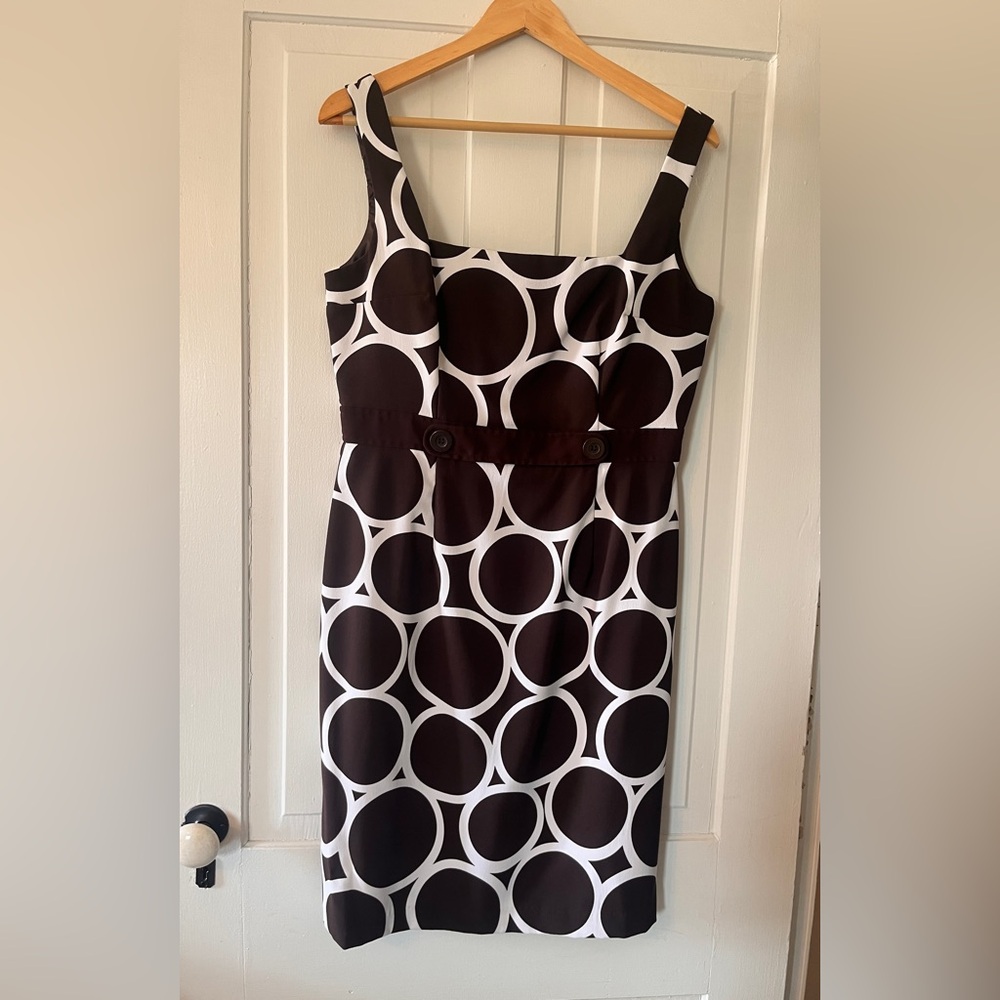 Brown and White dress